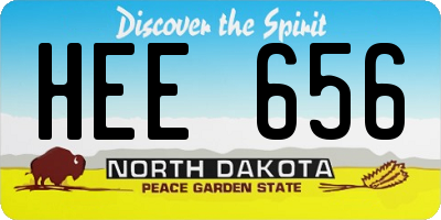 ND license plate HEE656