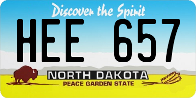 ND license plate HEE657