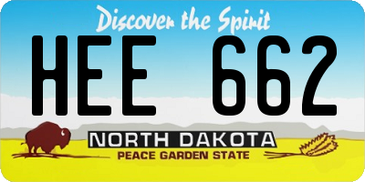 ND license plate HEE662