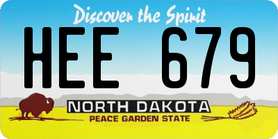 ND license plate HEE679