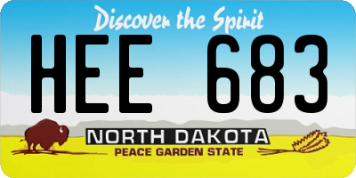 ND license plate HEE683