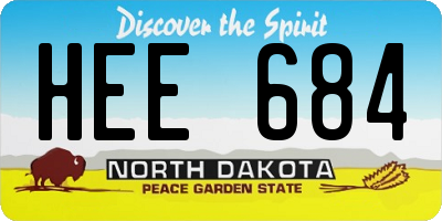ND license plate HEE684