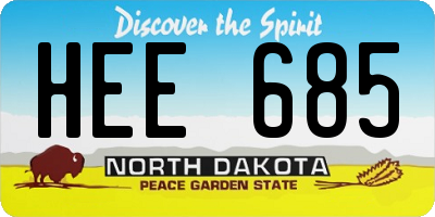 ND license plate HEE685