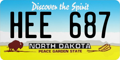 ND license plate HEE687