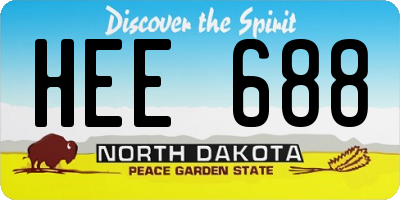 ND license plate HEE688