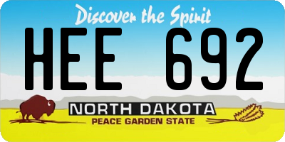 ND license plate HEE692
