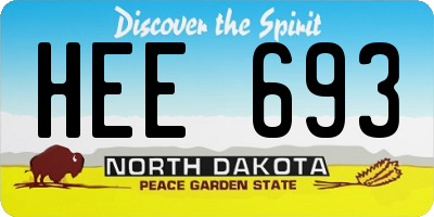 ND license plate HEE693