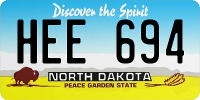 ND license plate HEE694