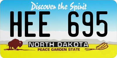ND license plate HEE695