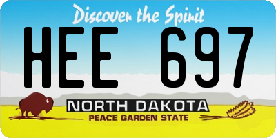 ND license plate HEE697