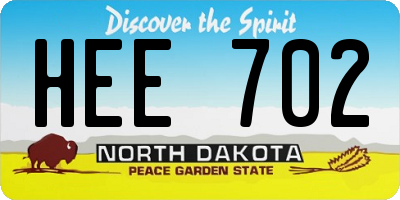 ND license plate HEE702