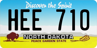 ND license plate HEE710