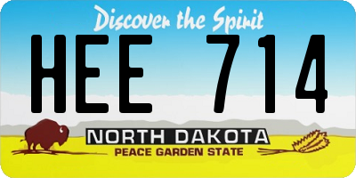 ND license plate HEE714