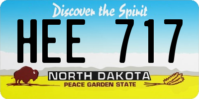 ND license plate HEE717