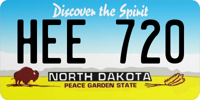 ND license plate HEE720