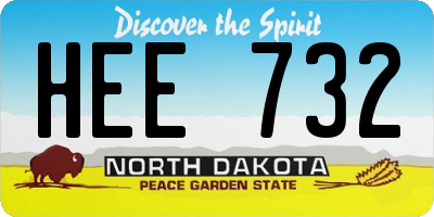 ND license plate HEE732