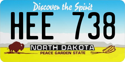 ND license plate HEE738