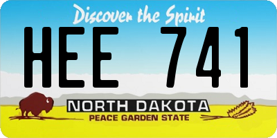 ND license plate HEE741