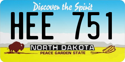 ND license plate HEE751