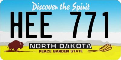 ND license plate HEE771