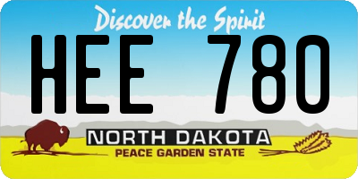 ND license plate HEE780