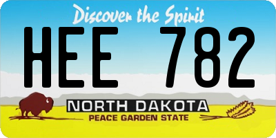 ND license plate HEE782