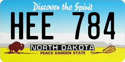 ND license plate HEE784