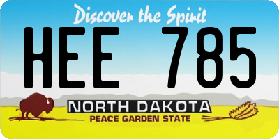 ND license plate HEE785