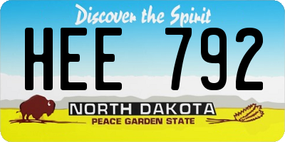 ND license plate HEE792