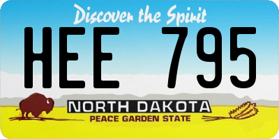 ND license plate HEE795