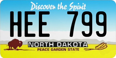 ND license plate HEE799