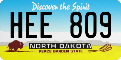 ND license plate HEE809