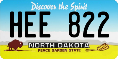 ND license plate HEE822