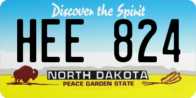 ND license plate HEE824