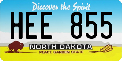 ND license plate HEE855