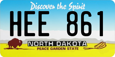 ND license plate HEE861