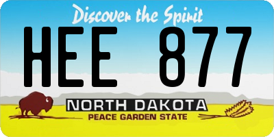 ND license plate HEE877