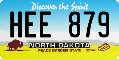 ND license plate HEE879
