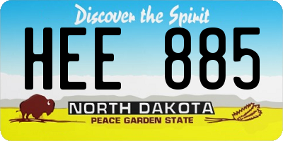 ND license plate HEE885