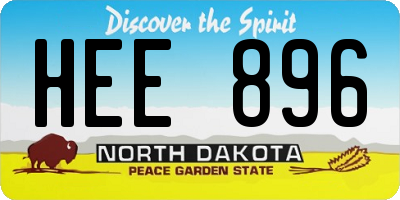 ND license plate HEE896