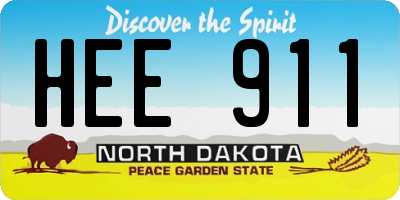 ND license plate HEE911