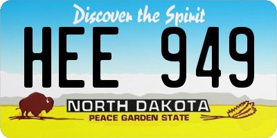 ND license plate HEE949