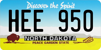 ND license plate HEE950
