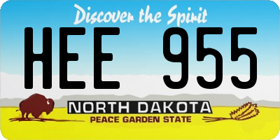 ND license plate HEE955