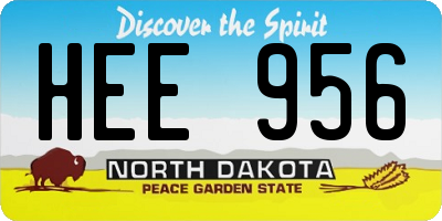 ND license plate HEE956