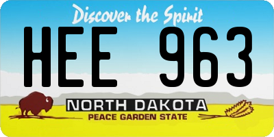 ND license plate HEE963