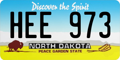 ND license plate HEE973