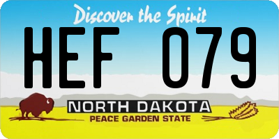ND license plate HEF079