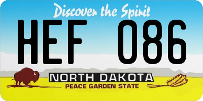 ND license plate HEF086