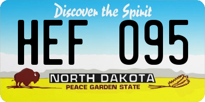 ND license plate HEF095